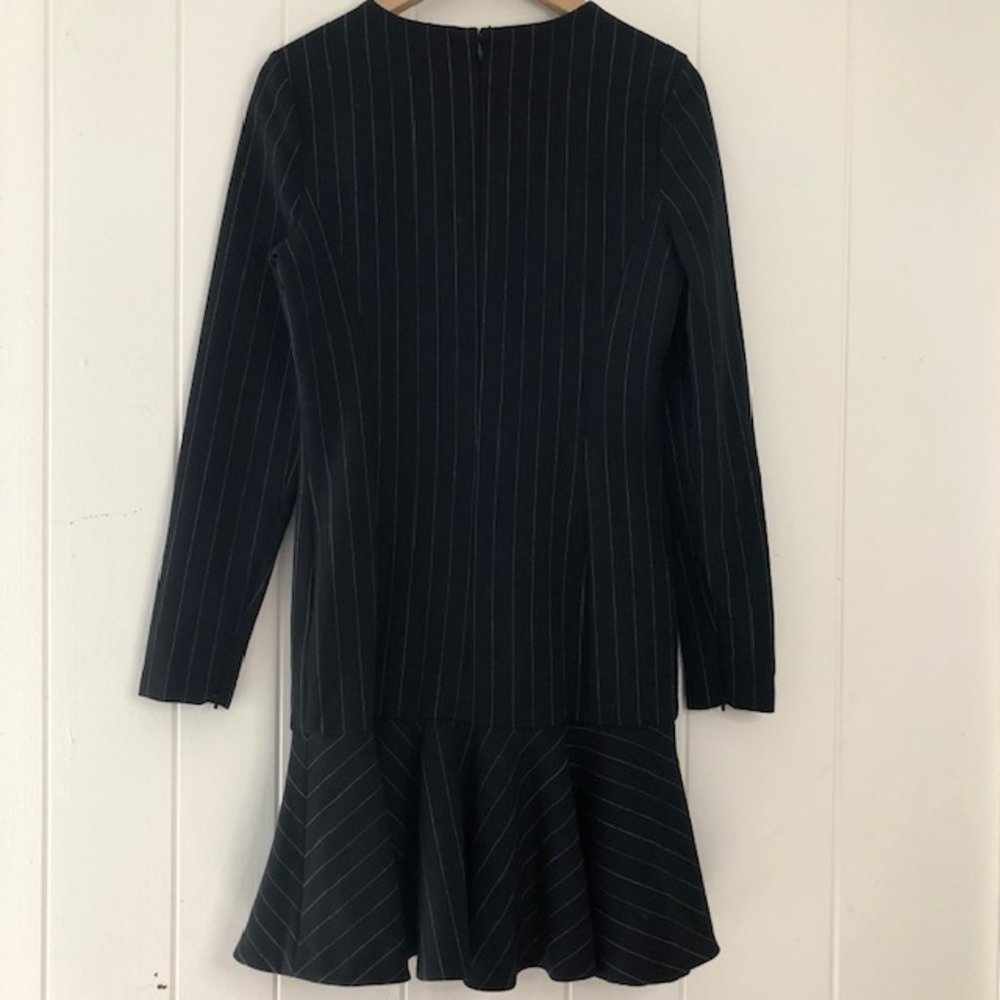 Polo Ralph Lauren Navy Blue & White Pin Striped Wool Dress - Picture 4 of 10